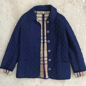 Burberry Quilted Jacket - Cobalt Blue Sz Small